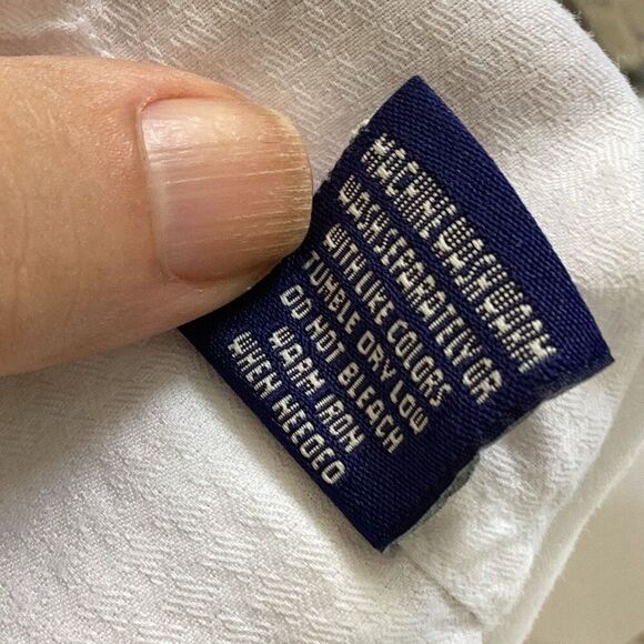 Robert Graham Embroidered White Flip Cuff Shirt Men’s Medium Long Sleeve - Picture 6 of 13